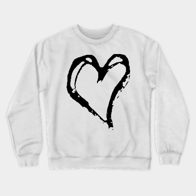 Dark and Gritty Heart Crewneck Sweatshirt by MacSquiddles